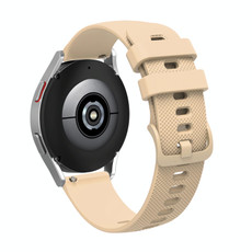 20mm Pockmarked Tonal Buckle Silicone Watch Band for Huawei Watch / Samsung Galaxy Watch(Beige Yellow) 20mm Pockmarked Tonal Buckle Silicone Watch Band for Huawei Watch / Samsung Galaxy Watch(Beige Yellow)