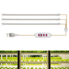 LED Plant Growth Lamp Time Potted Plant Intelligent Remote Control Cabinet Light, Style: 50cm Three Head(Sunshine)