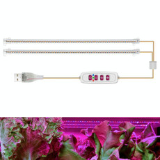 LED Plant Growth Lamp Time Potted Plant Intelligent Remote Control Cabinet Light, Style: 50cm Two Head(Red Blue)