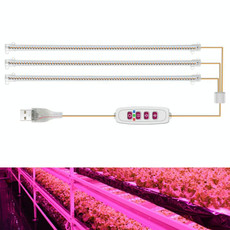 LED Plant Growth Lamp Time Potted Plant Intelligent Remote Control Cabinet Light, Style: 50cm Three Head(Pink)