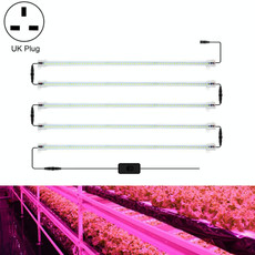 LED Plant Lamp Household Full Spectral Filling Hard Lamp Strip, Style: 50cm 5 Head(Pink Light UK Plug)