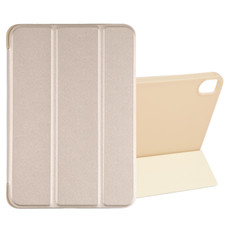 For iPad mini 6 GEBEI Shockproof Horizontal Flip Tablet Case with Three-folding Holder(Gold)