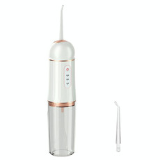 A9 Household Electric Portable Tooth Cleaner Oral Care Dental Floss Tooth Cleaning 1 Nozzle(White Gold)