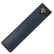 Cowhide Pencil Case Personalized Retro Handmade First Layer Cowhide Pen Case(Crazy Horse Skin Black)