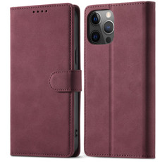 For iPhone 13 Pro Max Frosted Anti-theft Brush Horizontal Flip Leather Case with Holder & Card Slots & Wallet (Wine Red) For iPhone 13 Pro Max Frosted Anti-theft Brush Horizontal Flip Leather Case with Holder & Card Slots & Wallet (Wine Red)