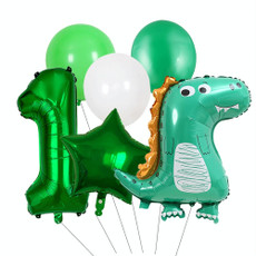 5934 Aluminum Membrane Latex Combination Dinosaur Digital Balloon Set Background Decoration Cartoon Balloon(1)