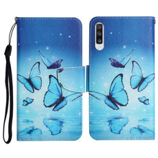For Samsung Galaxy A50 Painted Pattern Horizontal Flip Leather Case with Holder & Card Slot & Wallet(Flying Butterfly)