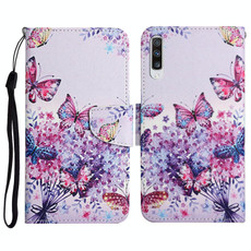 For Samsung Galaxy A50 Painted Pattern Horizontal Flip Leather Case with Holder & Card Slot & Wallet(Bright Butterfly)