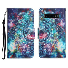 For Samsung Galaxy S10+ Painted Pattern Horizontal Flip Leather Case with Holder & Card Slot & Wallet(Starry Mandala)