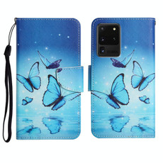 For Samsung Galaxy S20 Ultra Painted Pattern Horizontal Flip Leather Case with Holder & Card Slot & Wallet(Flying Butterfly)