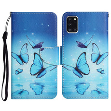 For Samsung Galaxy A31 Painted Pattern Horizontal Flip Leather Case with Holder & Card Slot & Wallet(Flying Butterfly)