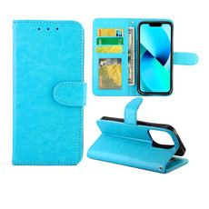 For iPhone 13 Pro Crazy Horse Texture Leather Horizontal Flip Protective Case with Holder & Card Slots & Wallet & Photo Frame  (Baby Blue) For iPhone 13 Pro Crazy Horse Texture Leather Horizontal Flip Protective Case with Holder & Card Slots & Wallet & Photo Frame  (Baby Blue)
