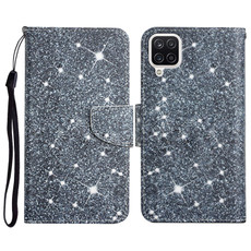 For Samsung Galaxy A22 Painted Pattern Horizontal Flip Leather Case with Holder & Card Slot & Wallet(Gypsophila)