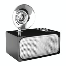 SOAIY Retro Subwoofer Bluetooth Speaker Wireless Mini Radio(Black)