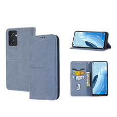 For OPPO Reno7 SE 5G Woven Texture Stitching Magnetic PU Leather Phone Case(Grey) For OPPO Reno7 SE 5G Woven Texture Stitching Magnetic PU Leather Phone Case(Grey)