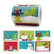 5 PCS Christmas Gift Merchandise Decoration Sticker, Size: 50x75mm(A-389)