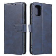 For Samsung Galaxy A71 Calf Texture Buckle Horizontal Flip Leather Case with Holder & Card Slots & Wallet(Blue)