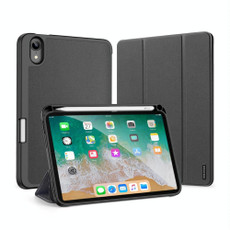 For iPad mini 6 DUX DUCIS Domo Series Horizontal Flip Magnetic TPU + PU Leather Tablet Case with Three-folding Holder & Pen Slot(Black)