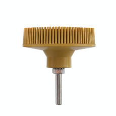 Electric Drill Disc Brush Emery Deburring Polishing Rubber Sanding Brush, Style: 3 Inch Yellow