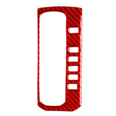 Car Carbon Fiber Gear Button Frame Decorative Sticker for Honda Tenth Generation Civic 2016-2019, Right Drive (Red)