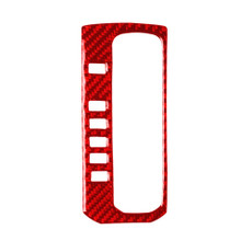 Car Carbon Fiber Gear Button Frame Decorative Sticker for Honda Tenth Generation Civic 2016-2019, Left Drive (Red)