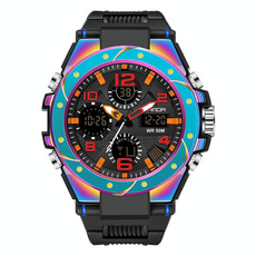 SANDA Dual Digital Display Luminous Stopwatch Chronograph Alarm Clock Men Quartz Sports Watch(6008 Symphony Blue) SANDA Dual Digital Display Luminous Stopwatch Chronograph Alarm Clock Men Quartz Sports Watch(6008 Symphony Blue)