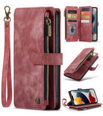 For iPhone 13 Pro CaseMe-C30 PU + TPU Multifunctional Horizontal Flip Leather Case with Holder & Card Slot & Wallet & Zipper Pocket (Red) For iPhone 13 Pro CaseMe-C30 PU + TPU Multifunctional Horizontal Flip Leather Case with Holder & Card Slot & Wallet & Zipper Pocket (Red)