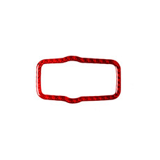 Carbon Fiber Car Headlight Switch Panel Decorative Sticker for Alfa Romeo Giulia 2017-2019,Left Drive (Red)
