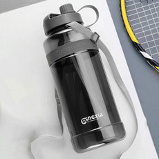 MINGXIA MXCP05 Plastic Water Cup With Straw Outdoor Portable Sports Kettle, Colour: Gray 3000ml