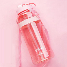 MINGXIA MXCP05 Plastic Water Cup With Straw Outdoor Portable Sports Kettle, Colour: Pink 3000ml