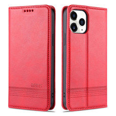 For iPhone 13 Pro Max AZNS Magnetic Calf Texture Horizontal Flip Leather Case with Card Slots & Holder & Wallet (Black)