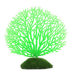 2 PCS Aquarium Decorative Silicone Fake Coral Fish Tank Artificial Plant Decorative(Green)