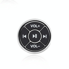 Car Mobile Phone Remote Control Bluetooth Wireless Multimedia Button Remote Control Music Playback Selfie, Colour: Silver
