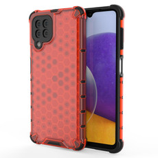 For Samsung Galaxy M32 4G Shockproof Honeycomb PC + TPU Protective Case(Red)