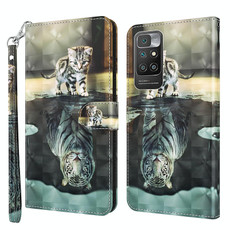 For Xiaomi Redmi 10 3D Painting Pattern TPU + PU Leather Phone Case(Cat Tiger) For Xiaomi Redmi 10 3D Painting Pattern TPU + PU Leather Phone Case(Cat Tiger)