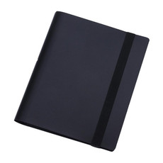 3 Inch Elastic Solid Color Photo Album Large Capacity Photo Star Card Storage Book, Number of internal paper pages: 3 Inch 160(Black)