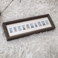 Baby Registration Photo Set-Up Solid Wood Photo Frame Infant Anniversary Frame, Inner frame size: 1 Inch 10 Sheets(Vintage Brown) Baby Registration Photo Set-Up Solid Wood Photo Frame Infant Anniversary Frame, Inner frame size: 1 Inch 10 Sheets(Vintage Brown)
