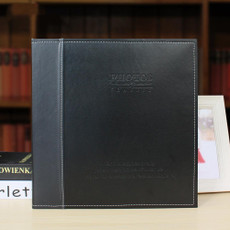 12 Inch 20 Pages/40P PU Leather Photo Album Self-Adhesive Souvenir Album DIY Laminated Photo Album(Black)