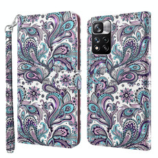 For Xiaomi Redmi Note 11 3D Painting Pattern TPU + PU Leather Phone Case(Swirl Pattern)