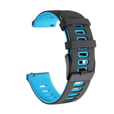 For Samsung Galaxy Watch 3 41mm 20mm Mixed-Color Silicone Watch Band(Black Blue) For Samsung Galaxy Watch 3 41mm 20mm Mixed-Color Silicone Watch Band(Black Blue)