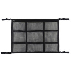 Adjustable Hanging Car Inside Roof Luggage Clothing Storage Net Bag Car Storage Network Pocket, Size: 80x55cm(Double Zipper+Webbing (Black))