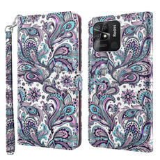 For Xiaomi Redmi 10C International Version 3D Painting Pattern TPU + PU Leather Phone Case(Swirl Pattern) For Xiaomi Redmi 10C International Version 3D Painting Pattern TPU + PU Leather Phone Case(Swirl Pattern)