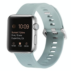 Silicone Watch Band For Apple Watch Series 9&8&7 41mm / SE 3&SE 2&6&SE&5&4 40mm / 3&2&1 38mm(Emerald Green)