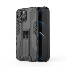 For iPhone 13 Pro Max Supersonic PC + TPU Shock-proof Protective Case with Holder (Black)