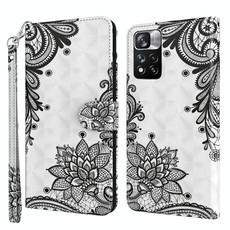For Xiaomi Redmi Note 11 3D Painting Pattern TPU + PU Leather Phone Case(Diagonal Black Flower) For Xiaomi Redmi Note 11 3D Painting Pattern TPU + PU Leather Phone Case(Diagonal Black Flower)