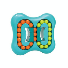 4 PCS  Rotating Magic Beans Decompression Educational Toys Children Fingertip Magic Cube Toys(Square Cyan Blue)