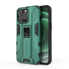 For iPhone 13 Pro Supersonic PC + TPU Shock-proof Protective Case with Holder (Green)