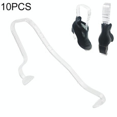10 PCS Plastic Thickened Transparent Elastic Anti-Wrinkle Anti-Flat Shoe Rack Shoe Store Display Shoe Rack, Colour: Transparent Shoe Tree