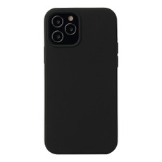 For iPhone 13 Pro Solid Color Liquid Silicone Shockproof Protective Case (Black)