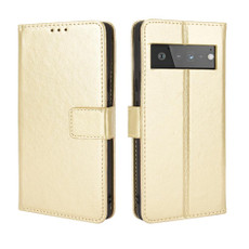 For Google Pixel 6 Pro Crazy Horse Texture Horizontal Flip Leather Case with Holder & Card Slots & Lanyard(Gold) For Google Pixel 6 Pro Crazy Horse Texture Horizontal Flip Leather Case with Holder & Card Slots & Lanyard(Gold)